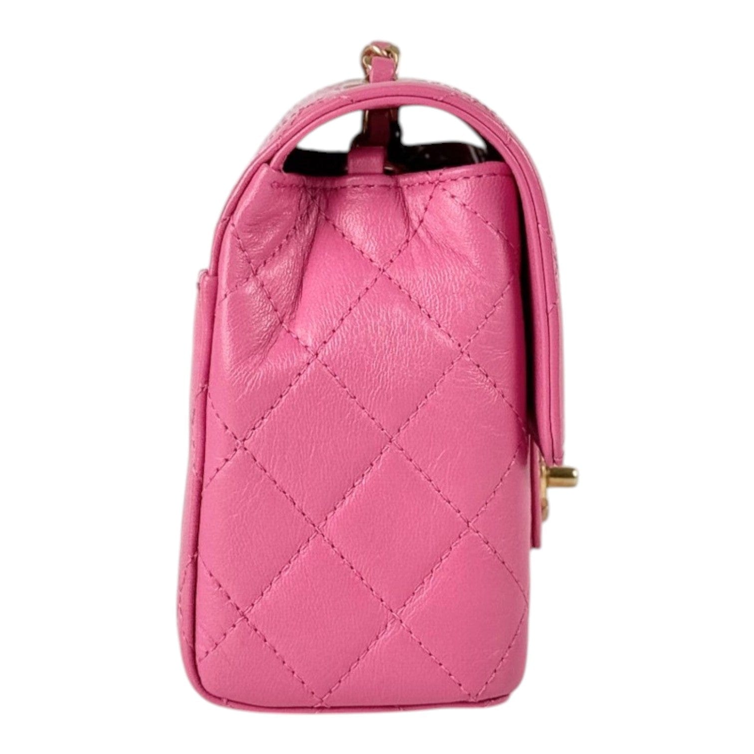 Chanel Chanel Pink Square Classic Flap Mini Bag with GHW