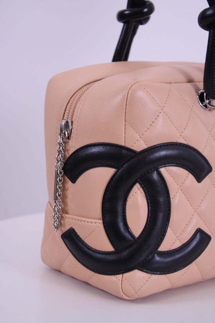 Chanel Chanel Quilted Cambon Bowler Bag Beige/ Black