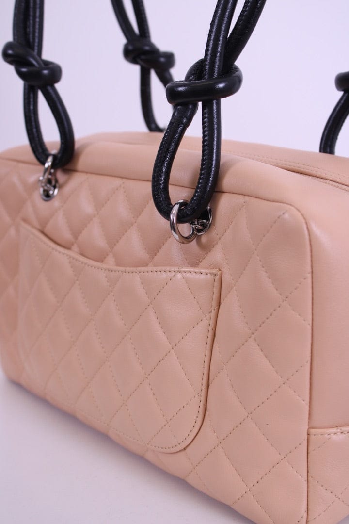 Chanel Chanel Quilted Cambon Bowler Bag Beige/ Black