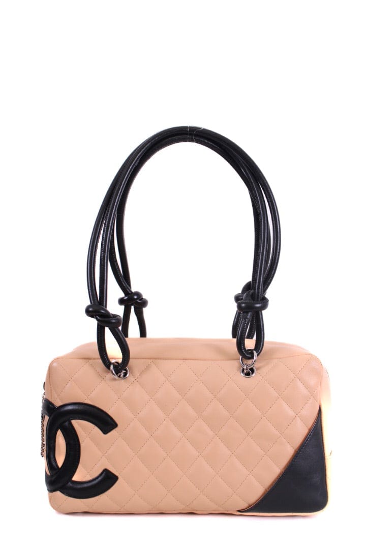 Chanel Chanel Quilted Cambon Bowler Bag Beige/ Black