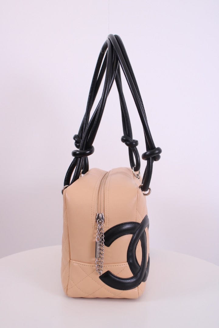 Chanel Chanel Quilted Cambon Bowler Bag Beige/ Black
