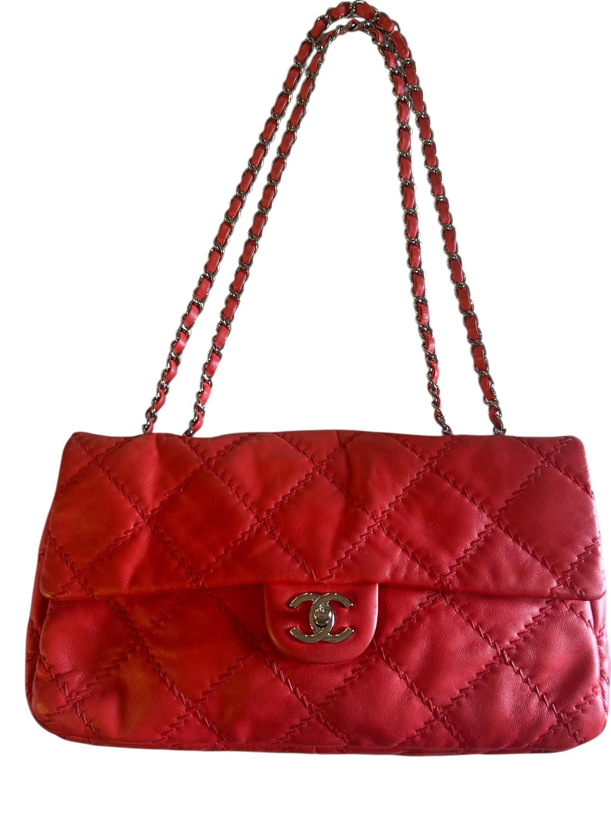 Chanel Chanel Red Quilted Flap Bag