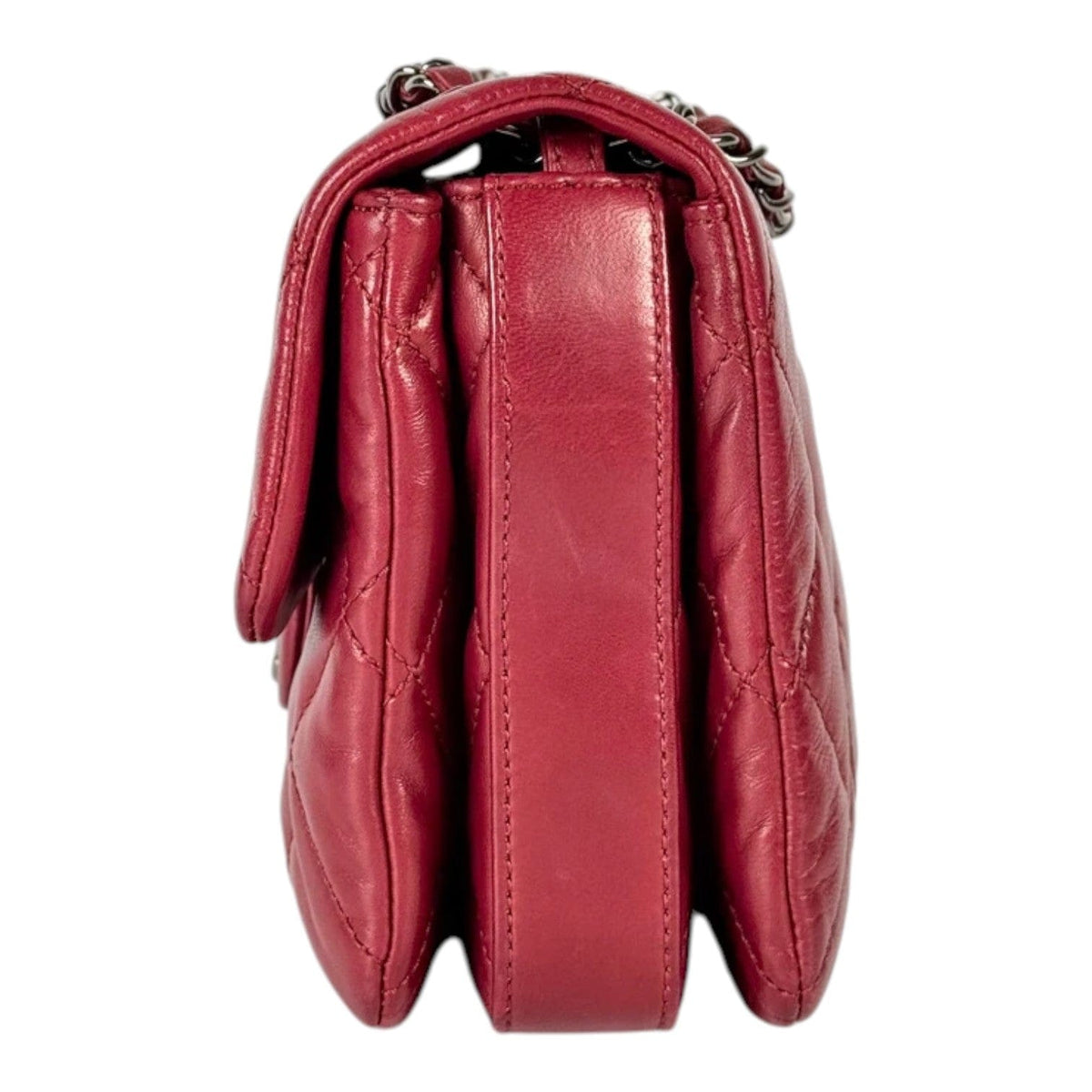 Chanel Chanel Red Square Flap Bag in Lambskin