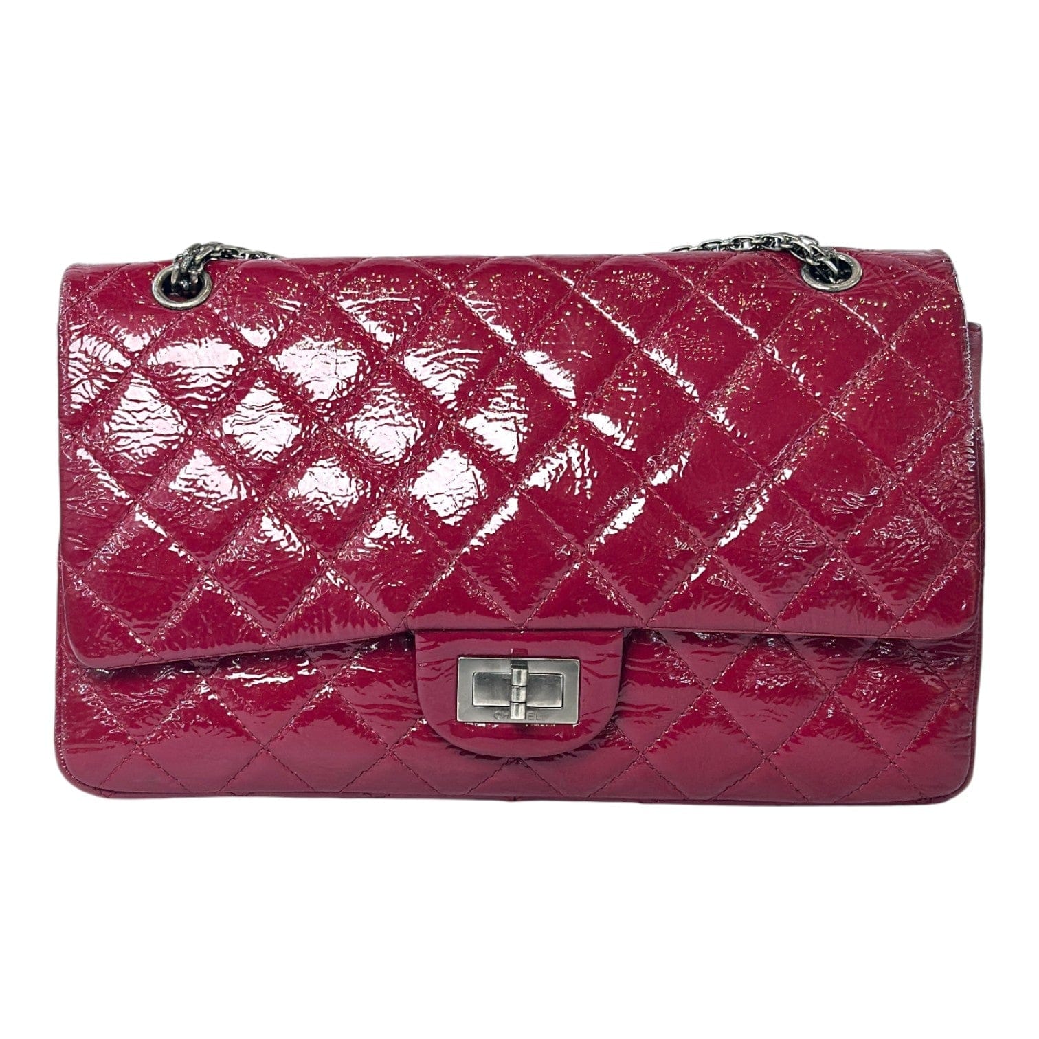 Chanel Chanel Reissue Jumbo Red Patent Leather Bag