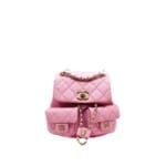 Chanel Chanel Small Duma Pockets Drawstring In Pink Caviar Leather Backpack GHW