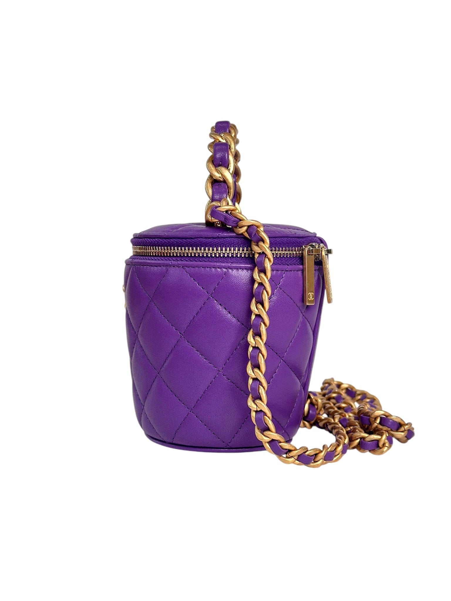 Chanel Chanel Small Purple Vanity Case With Top Handle