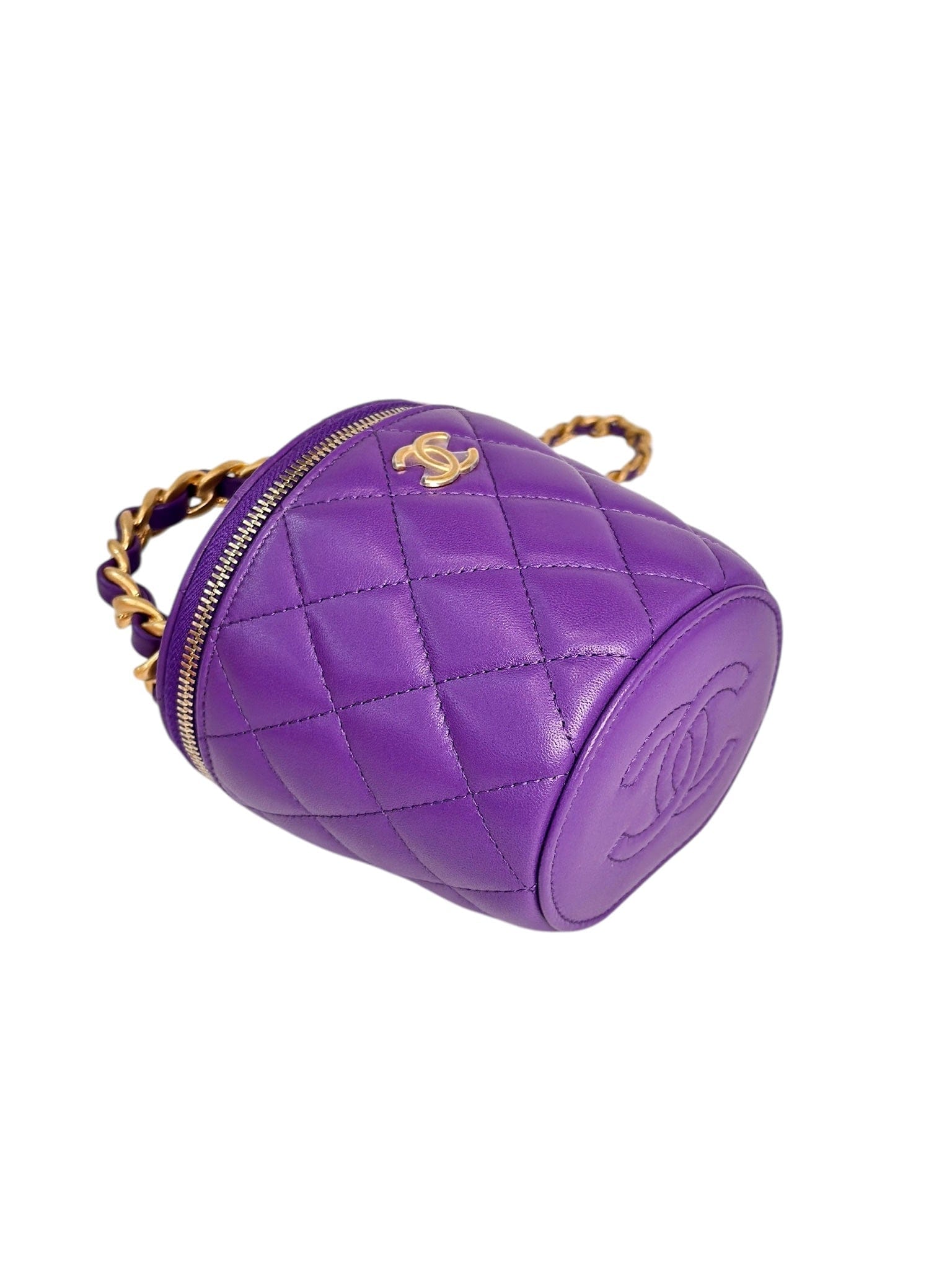 Chanel Chanel Small Purple Vanity Case With Top Handle