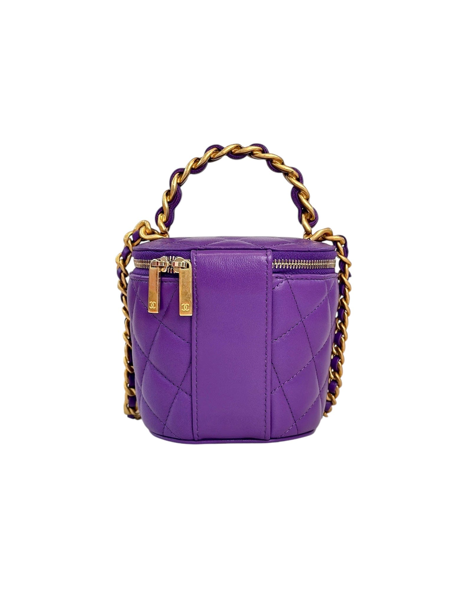Chanel Chanel Small Purple Vanity Case With Top Handle
