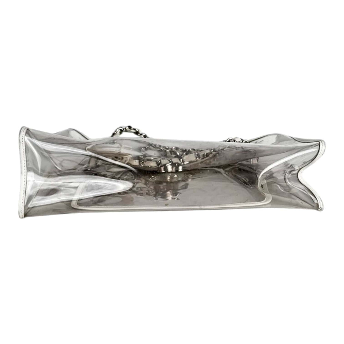 Chanel Chanel Transparent Clear PVC Chain Tote Bag with Lifesaver Charm