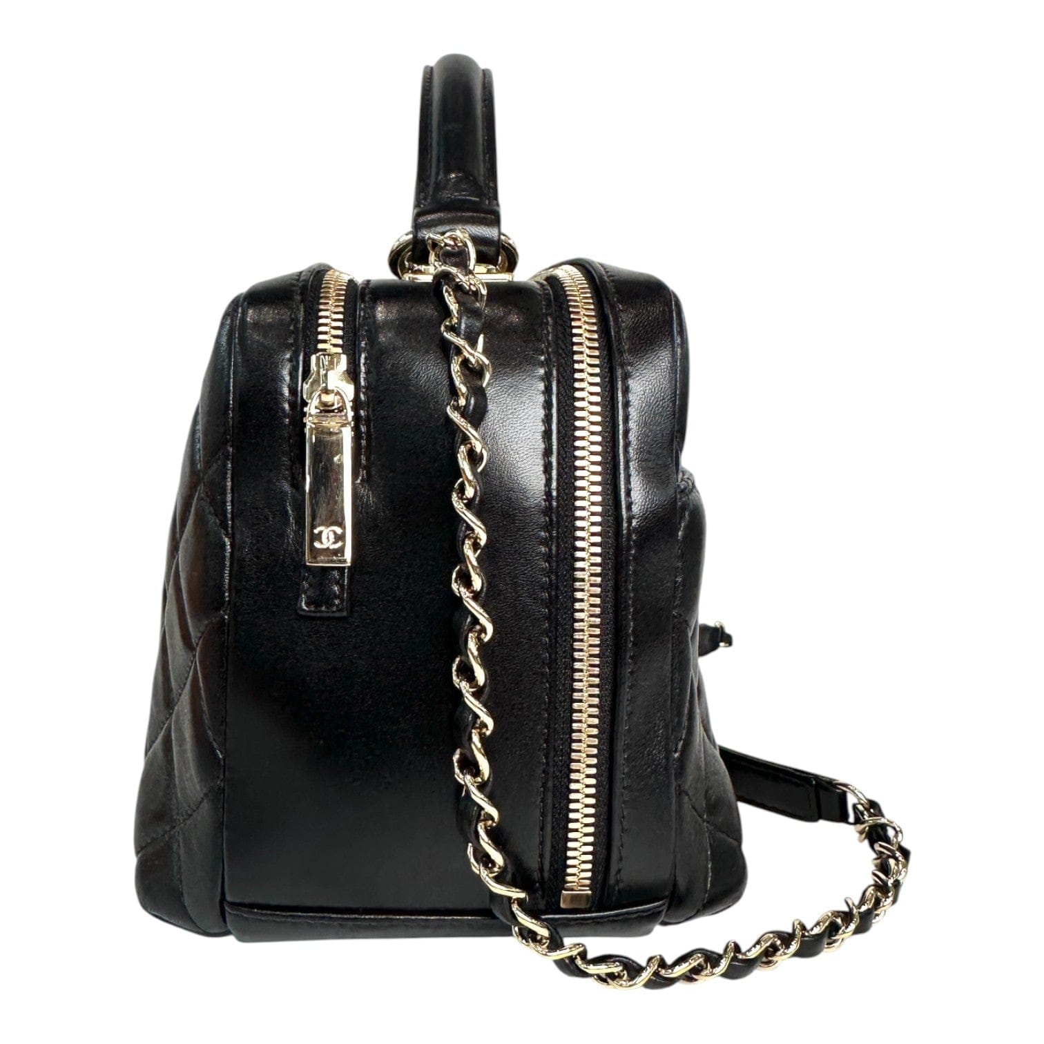 Chanel Chanel Trendy Top Handle & Crossbody Black Lambskin Bag