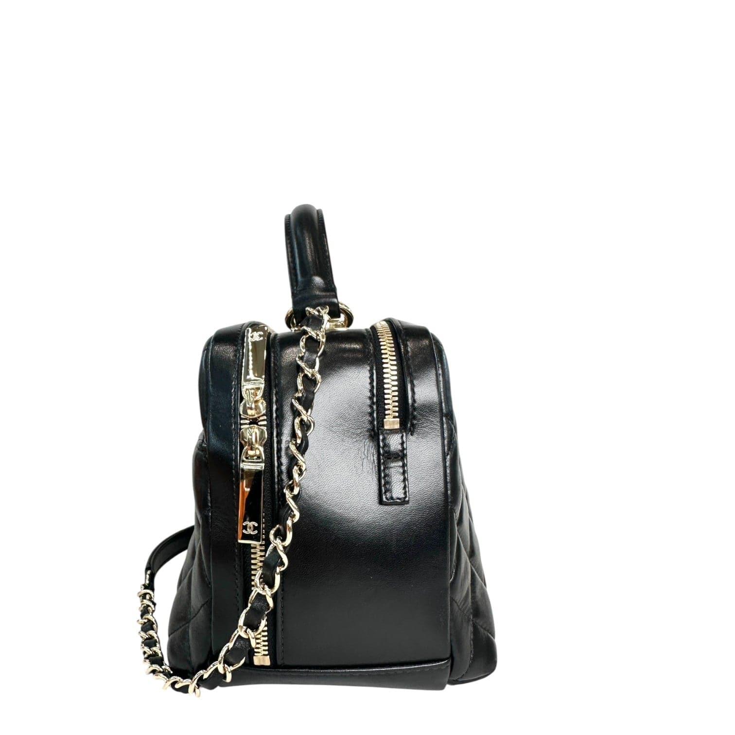 Chanel Chanel Trendy Top Handle & Crossbody Black Lambskin Bag