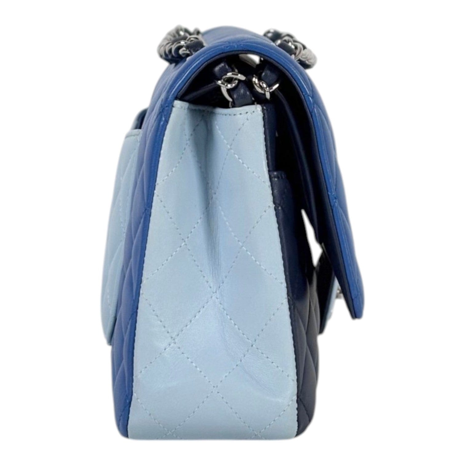 Chanel Chanel Tri-Blue Classic Flap Medium Bag in Lambskin