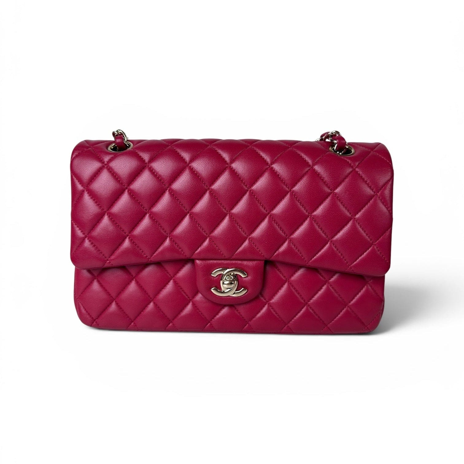 Chanel Chanel "true classic" Red Medium Classic Flap Bag in Lambskin