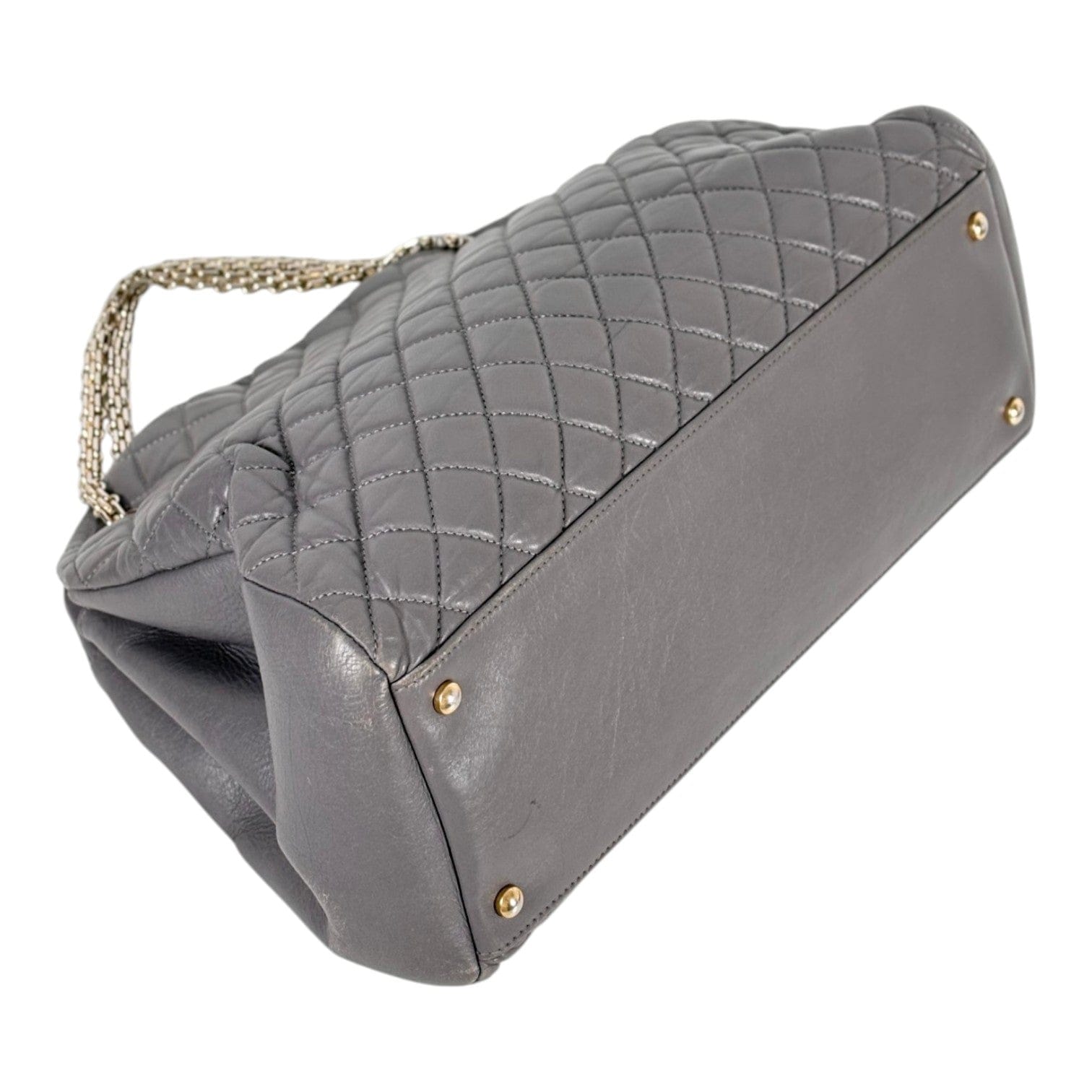 Chanel Chanel Vintage Grey Bowling Bag in Calfskin