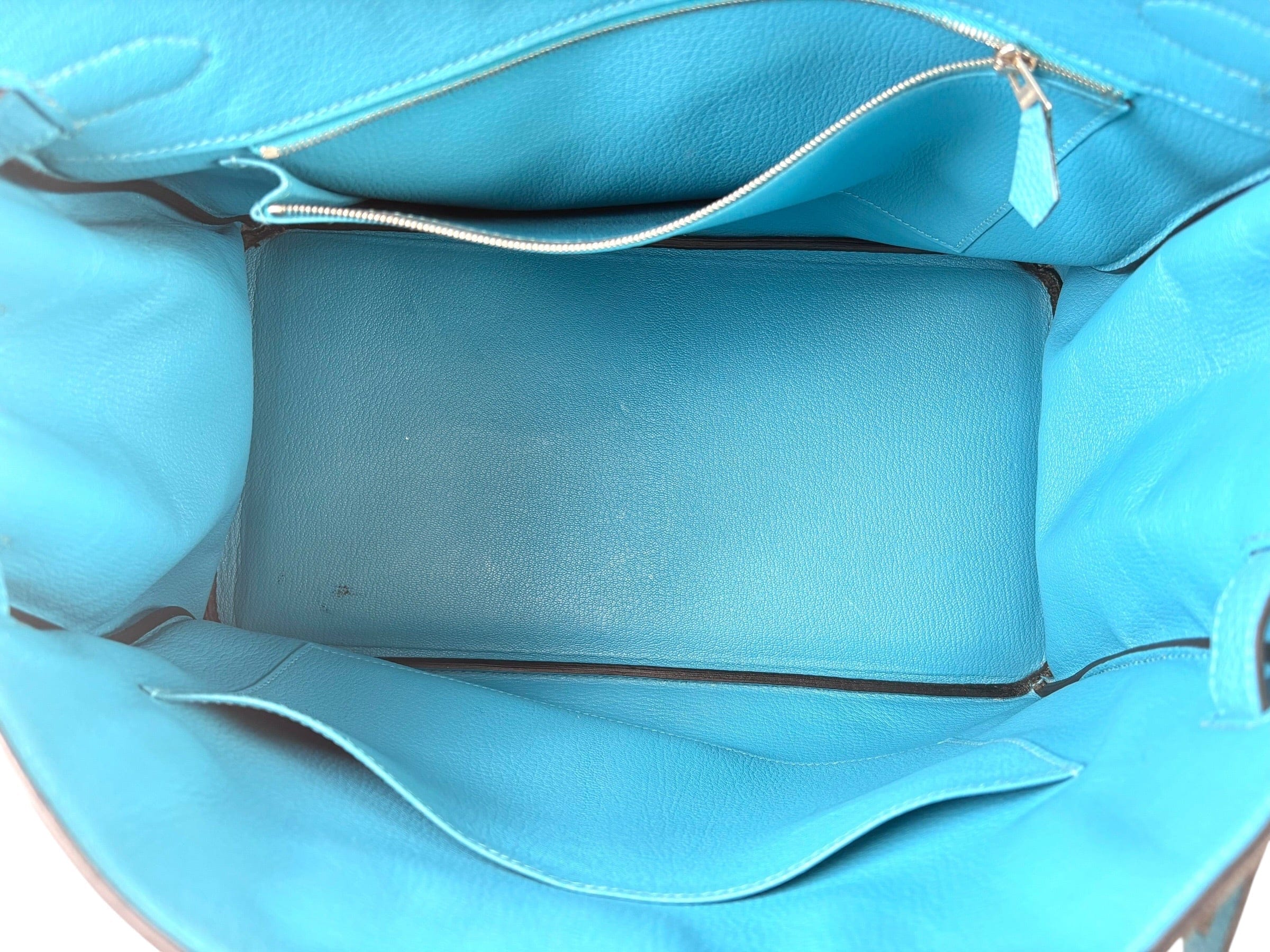 Chanel Hermes Birkin Blue 35cm Togo PHW Bag