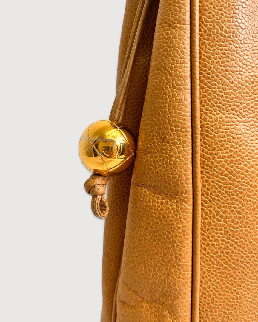 Chanel Tan Chanel Triple Coco Ball Chain