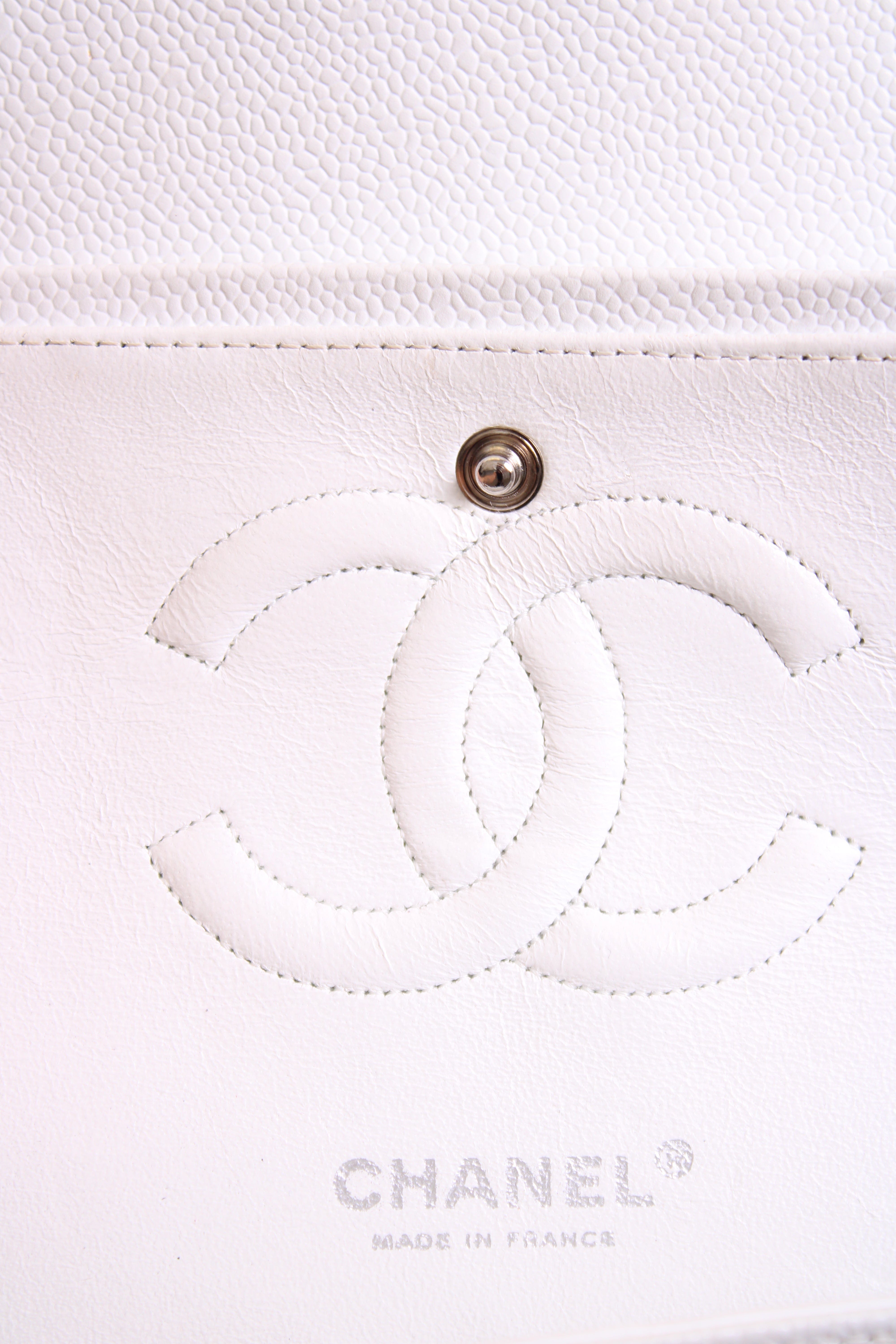 Chanel White Chanel Classic Flap
