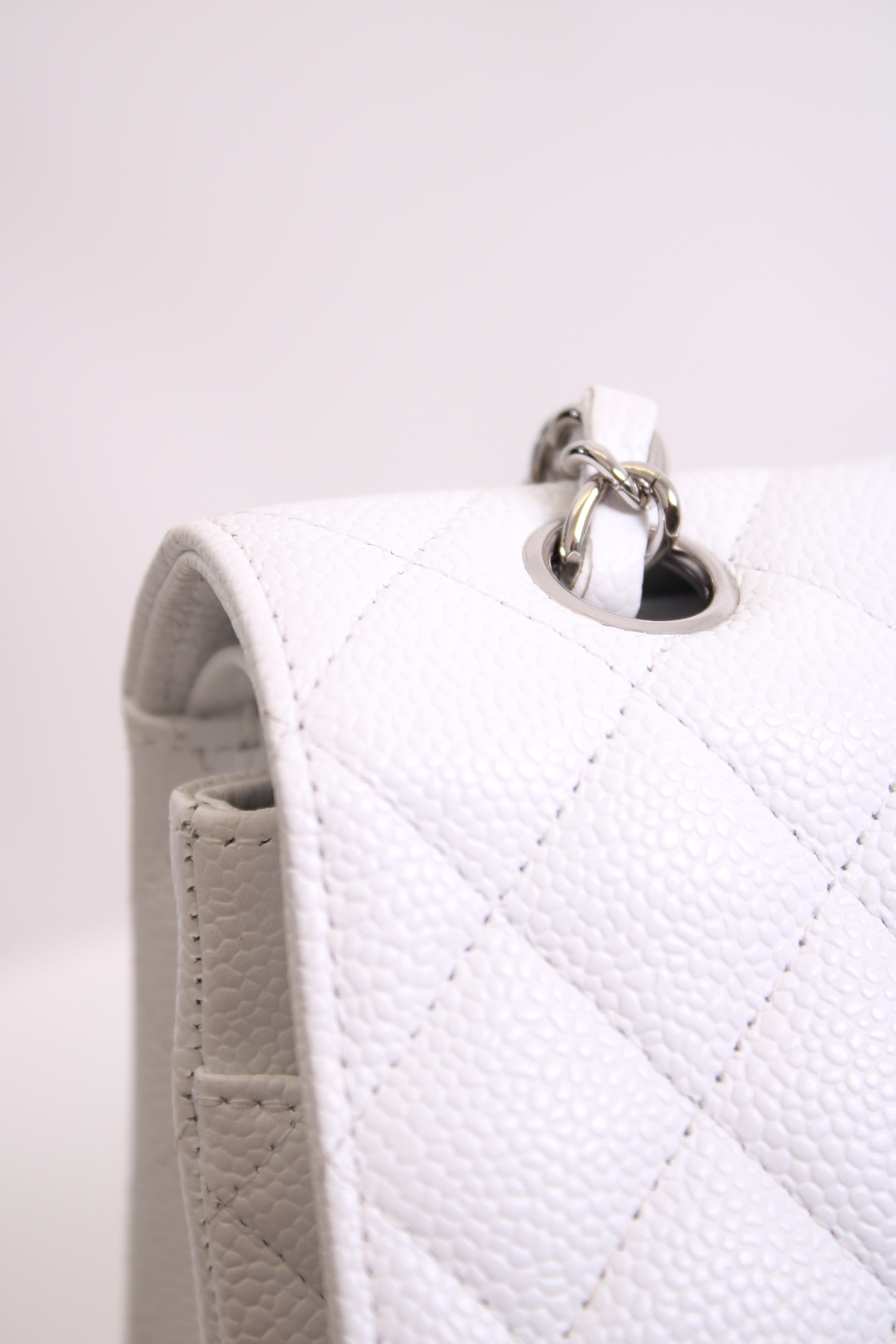 Chanel White Chanel Classic Flap