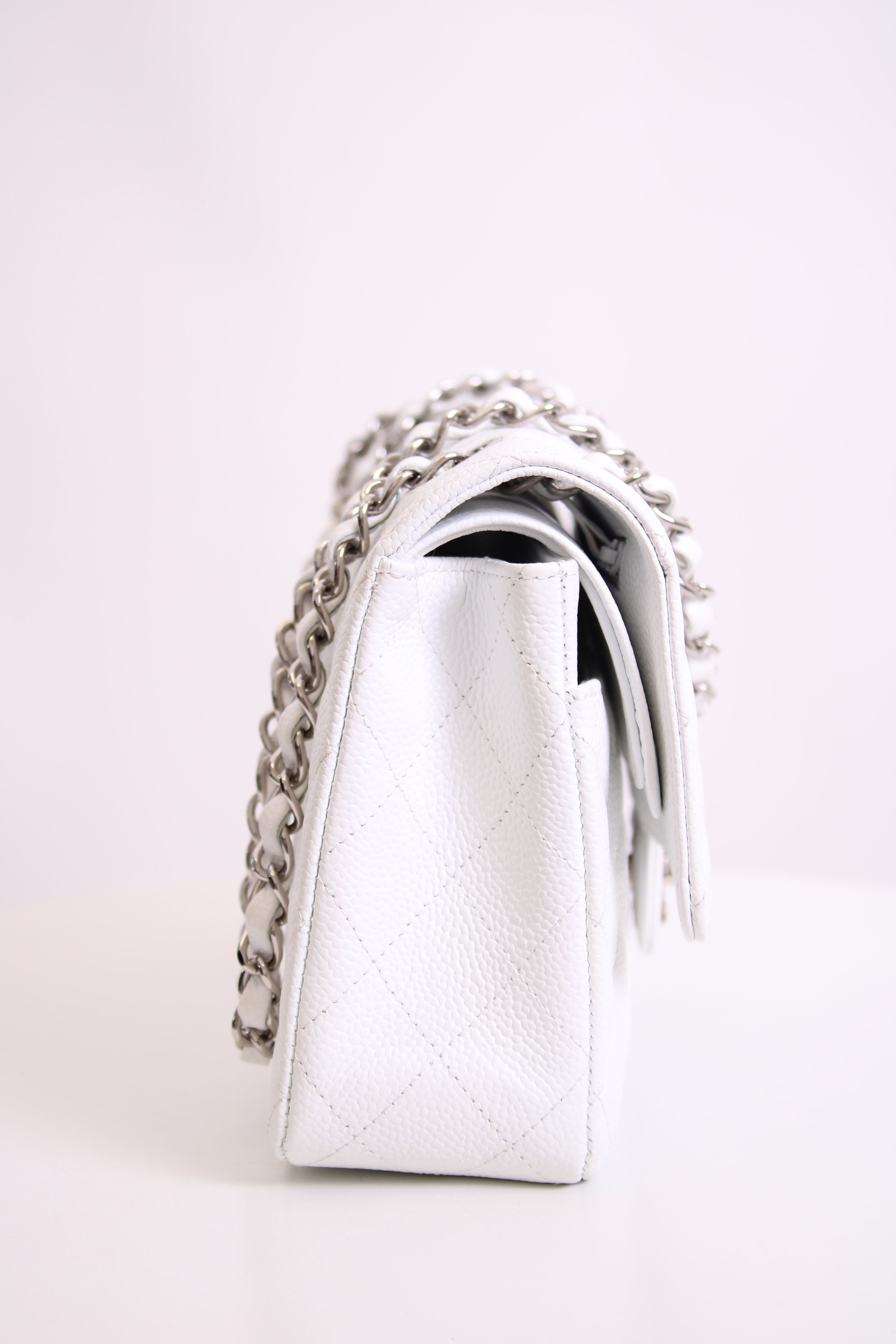 Chanel White Chanel Classic Flap