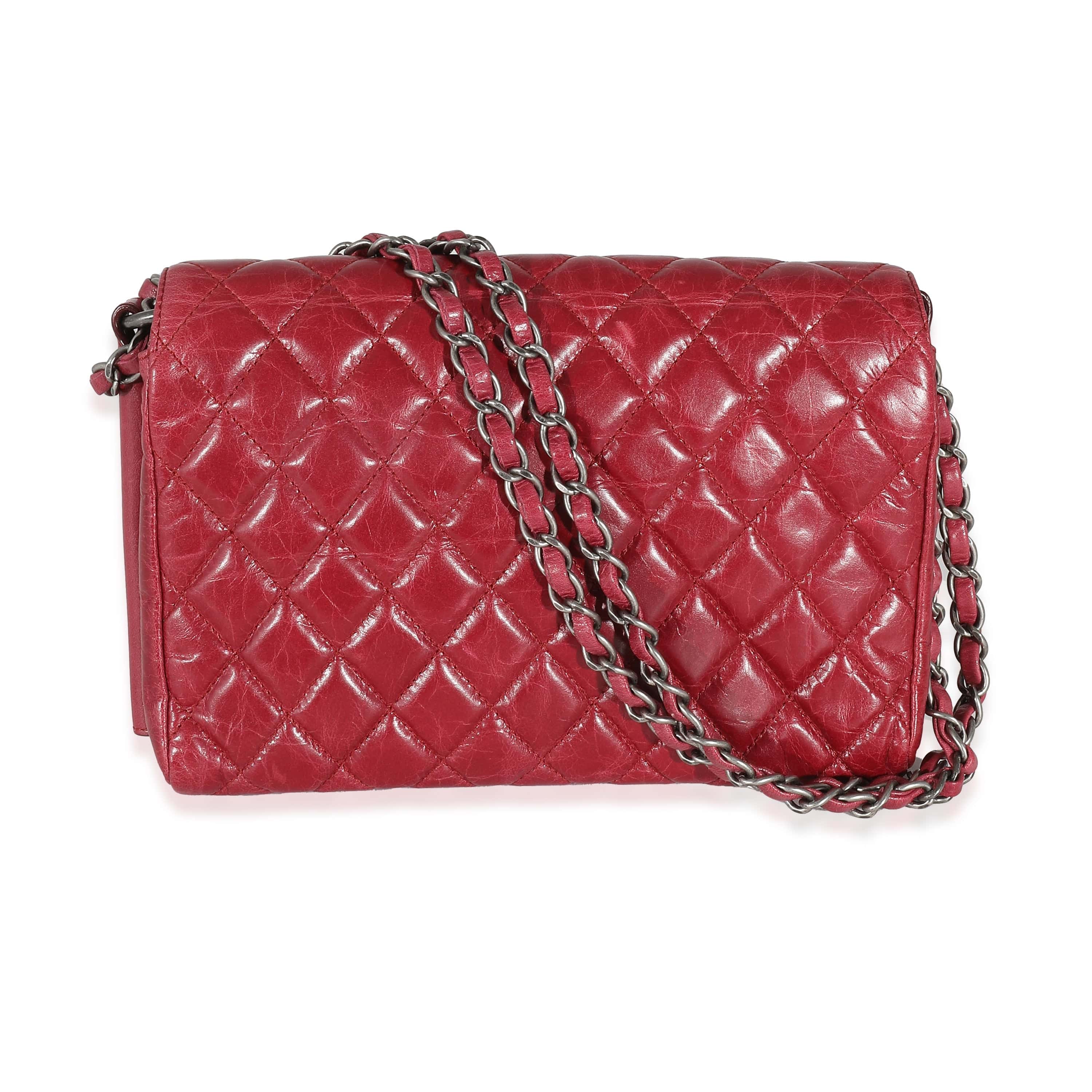 Chanel Chanel 12P Red Glazed Calfskin Veau Brilliante Flap Bag