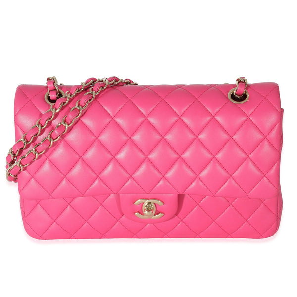 Chanel Chanel 16C Pink Quilted Lambskin Medium Classic Double Flap Bag