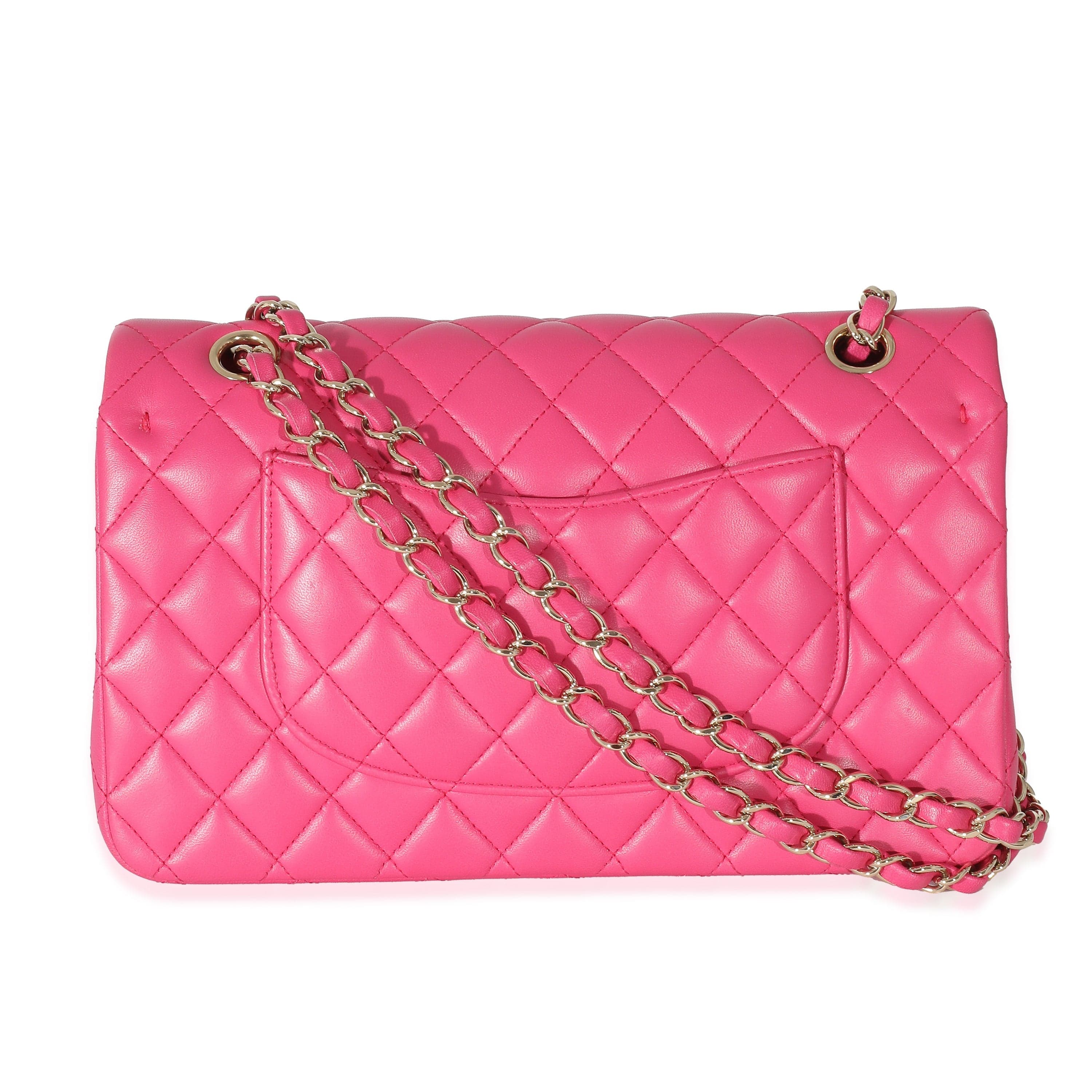 Chanel Chanel 16C Pink Quilted Lambskin Medium Classic Double Flap Bag