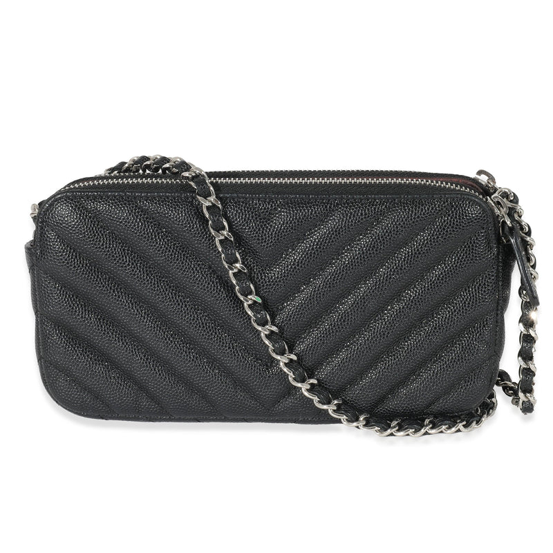 Chanel Small Black Quilted Lambskin Trendy CC Zipped Wallet