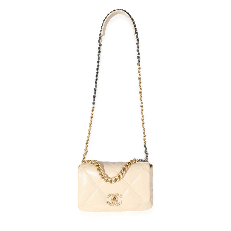 Chanel 21P Beige Goatskin Medium Chanel 19 Flap Bag – LuxuryPromise