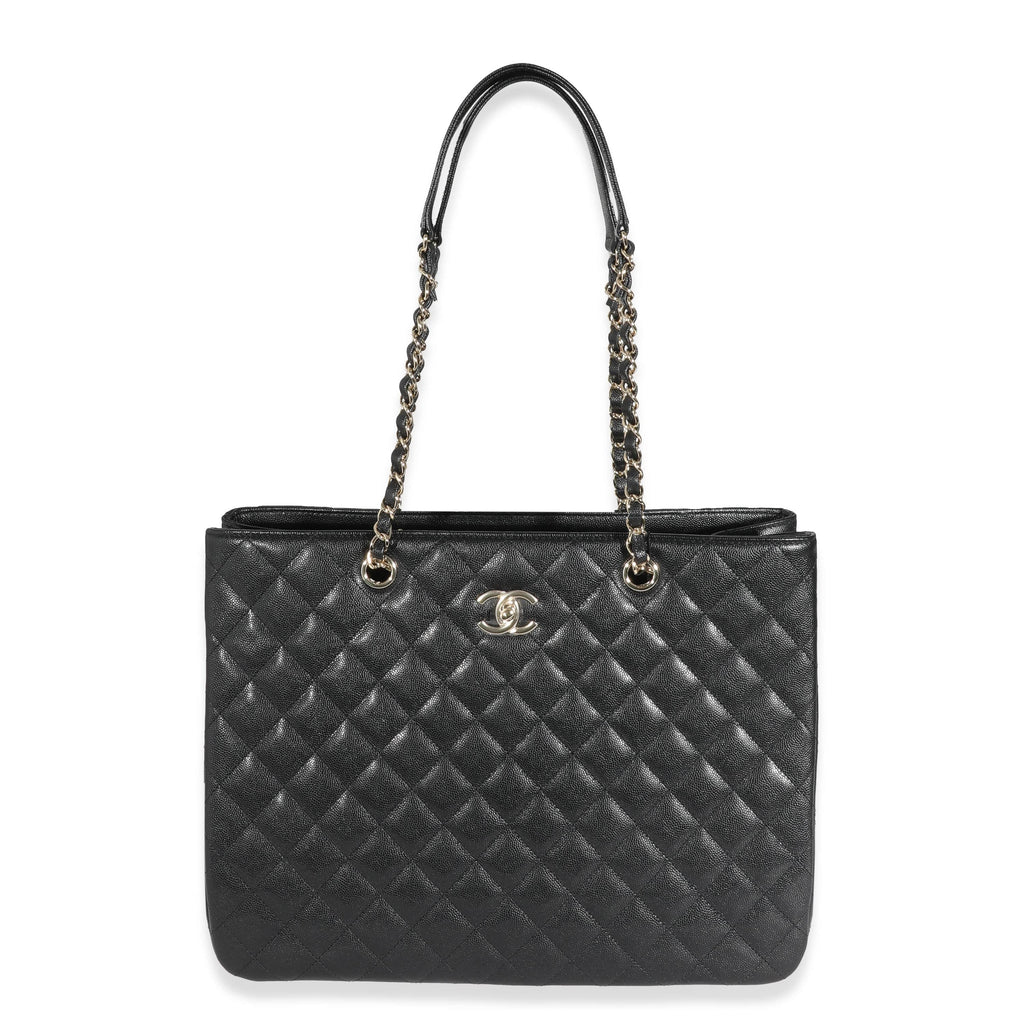 Chanel 23C Black Quilted Caviar Large Shopping Tote – LuxuryPromise
