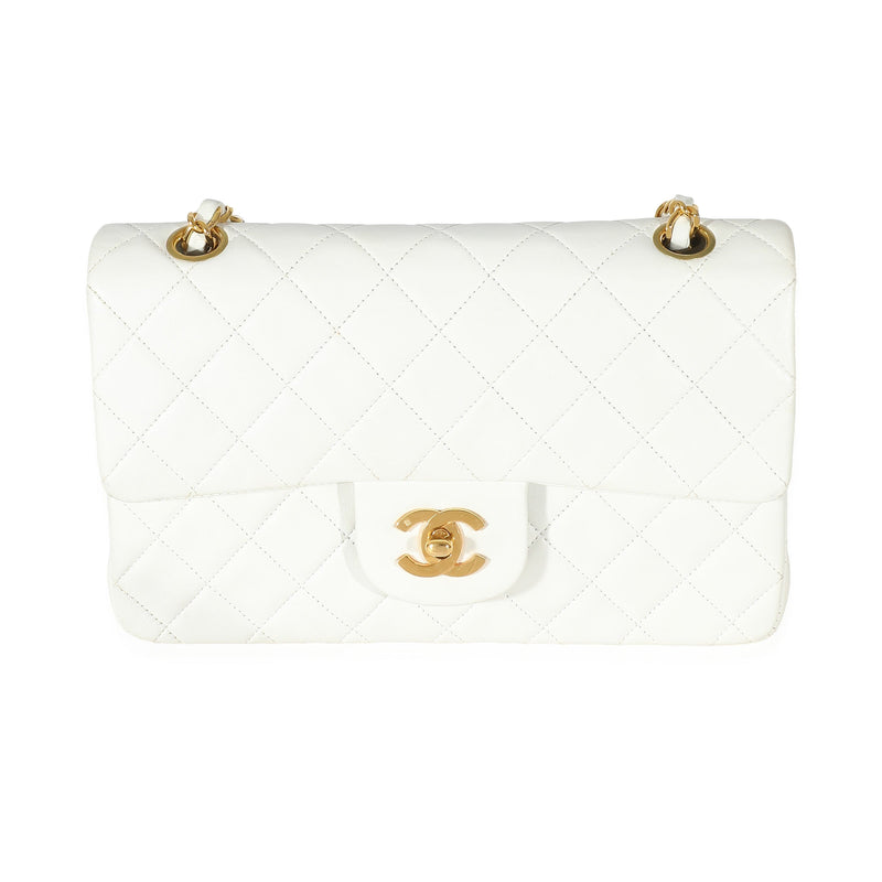 Chanel Chanel 24K White Quilted Lambskin Small Classic Flap Bag
