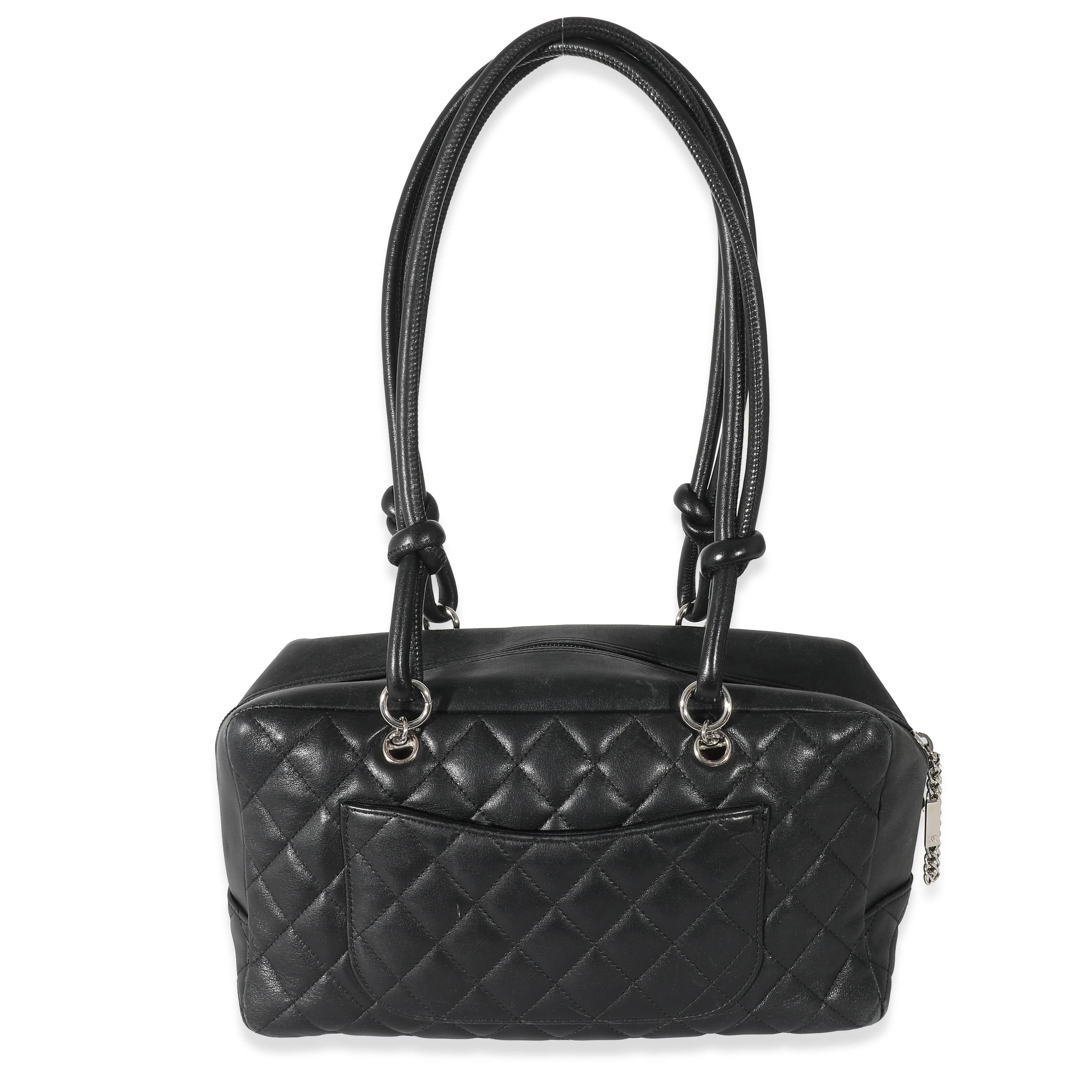 Chanel Chanel Black Calfskin Medium Cambon Bowler Bag