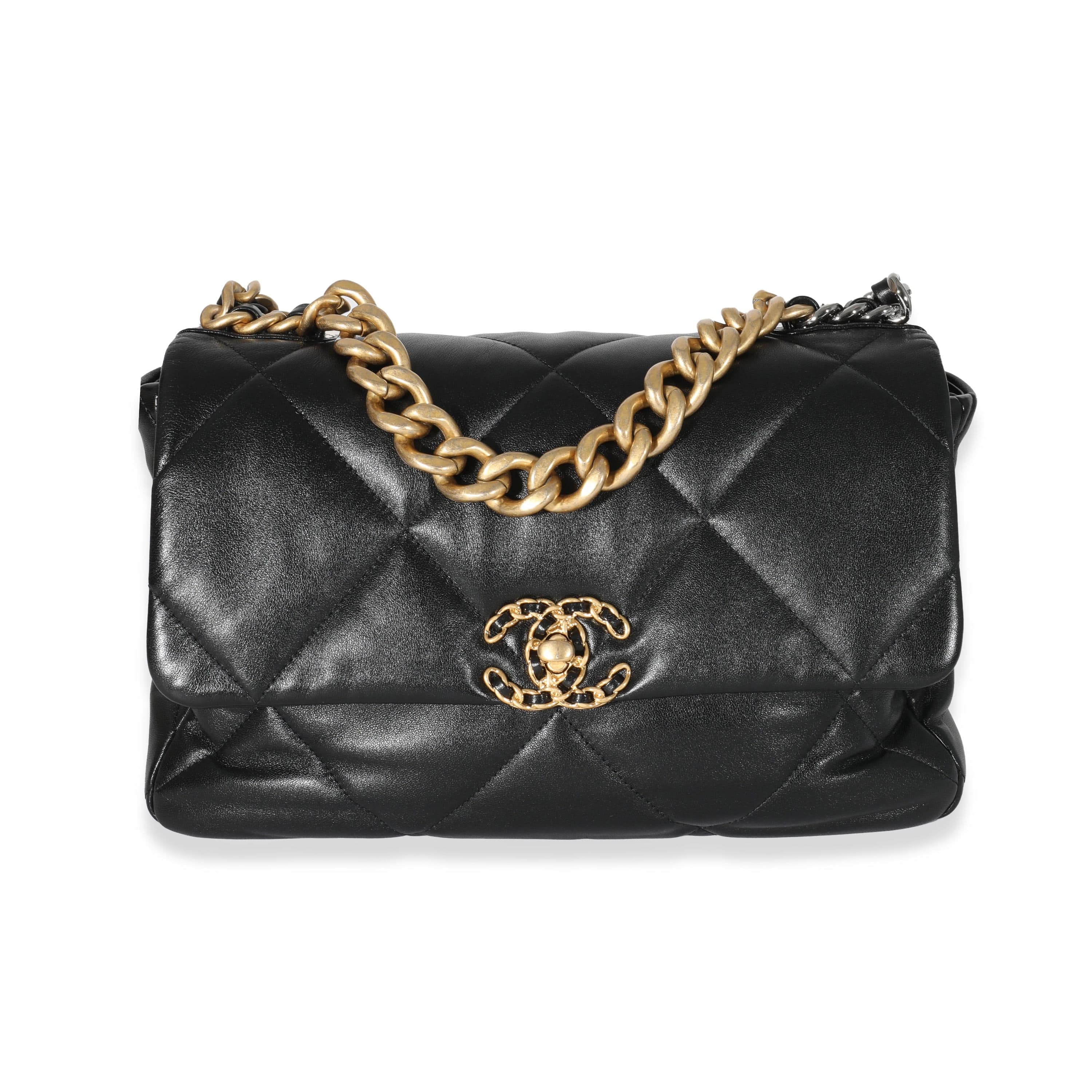 Chanel Black Quilted Goatskin Medium 19 Flap Gold Hardware, 2019 Available  For Immediate Sale At Sotheby's