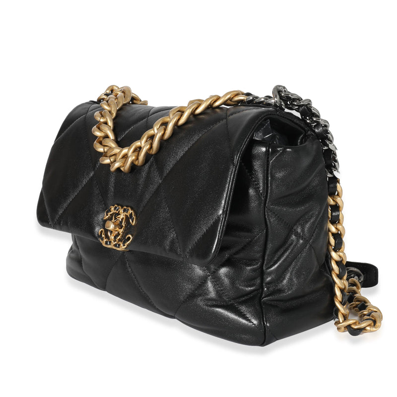 Chanel Black Quilted Goatskin Chanel 19 Flap Bag – LuxuryPromise