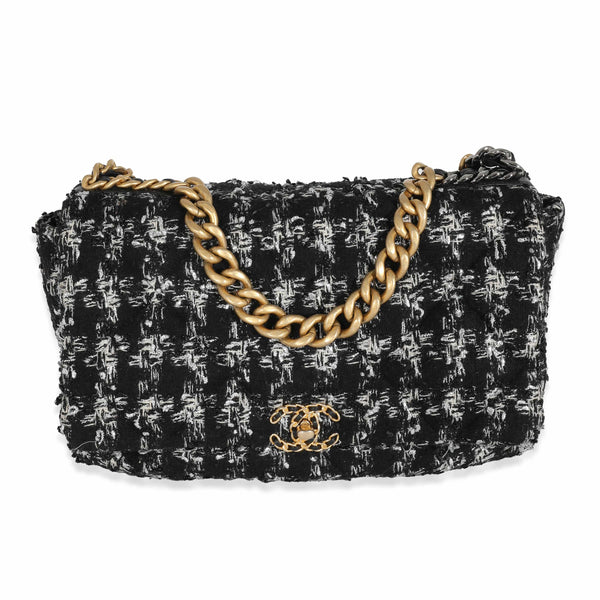 Chanel houndstooth tweed flap black and white bag Archives - STYLE