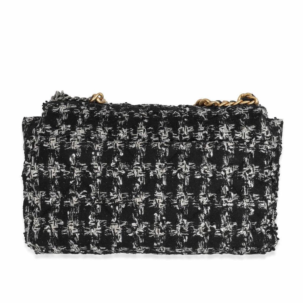 Chanel black discount tweed bag