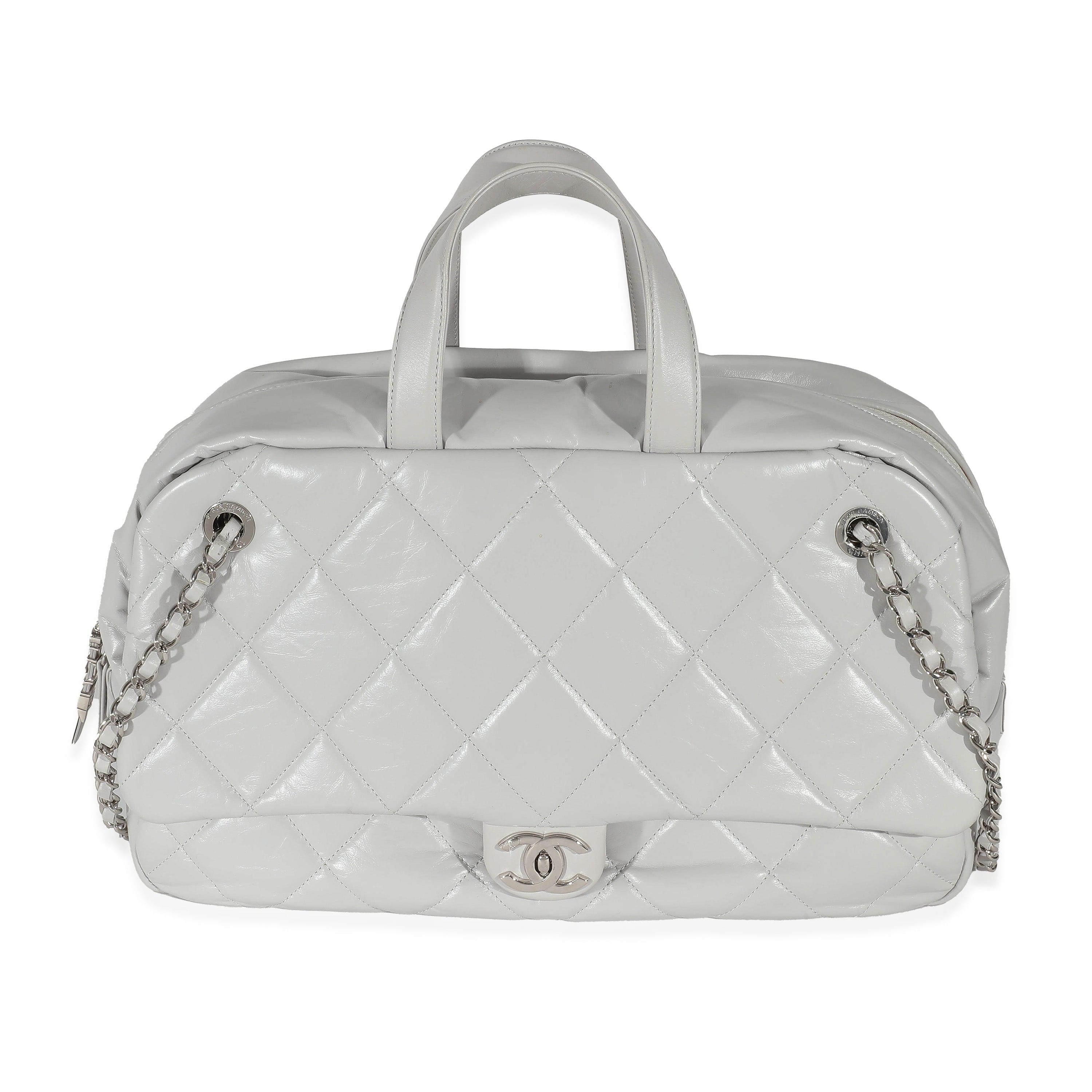 Chanel Chanel Grey Calfskin Express Bowling Bag