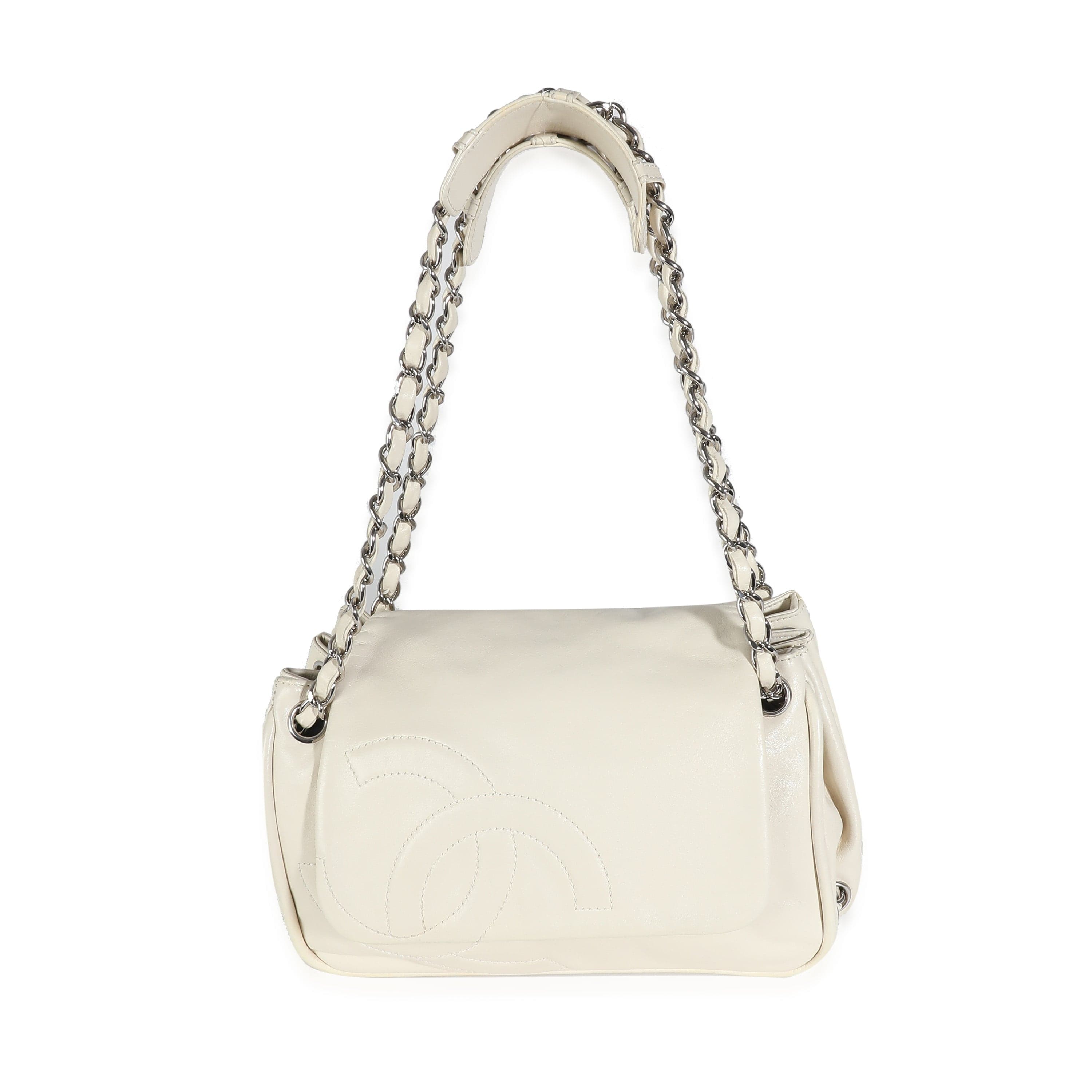 Chanel Chanel Ivory Lambskin CC Accordion Flap Bag