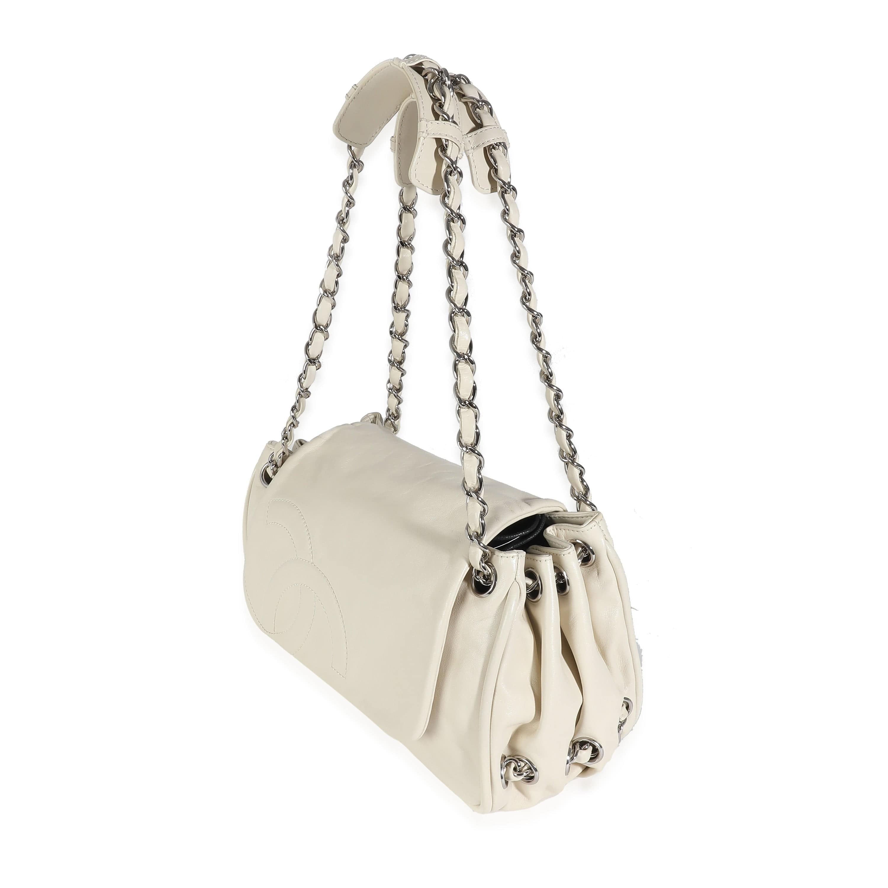 Chanel Chanel Ivory Lambskin CC Accordion Flap Bag