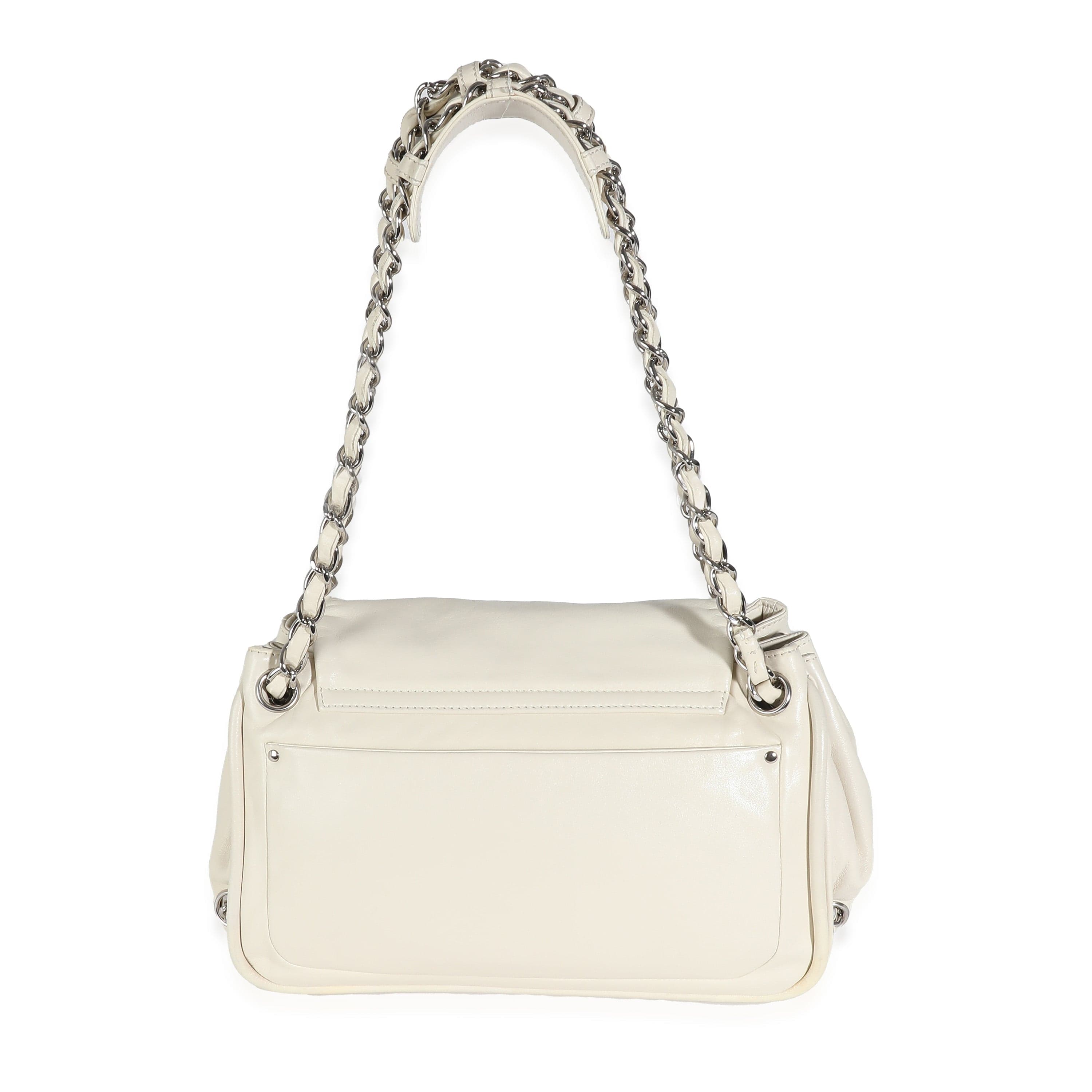 Chanel Chanel Ivory Lambskin CC Accordion Flap Bag