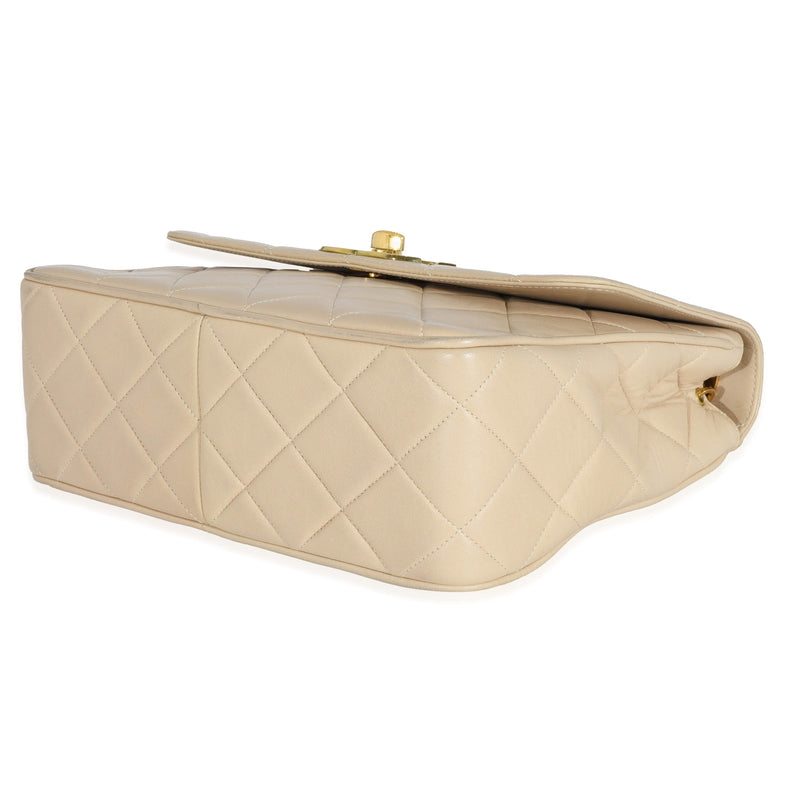 Chanel Vintage Beige Lambskin Jumbo 24k CC Square Flap Bag – LuxuryPromise