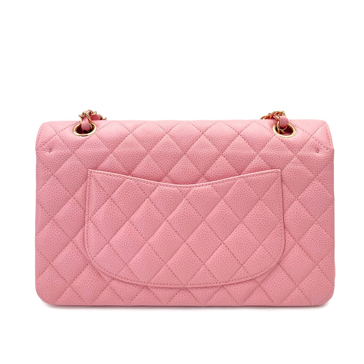 CHANEL Chanel Vintage Classic Flap Medium Pink Caviar GHW #9 90243301