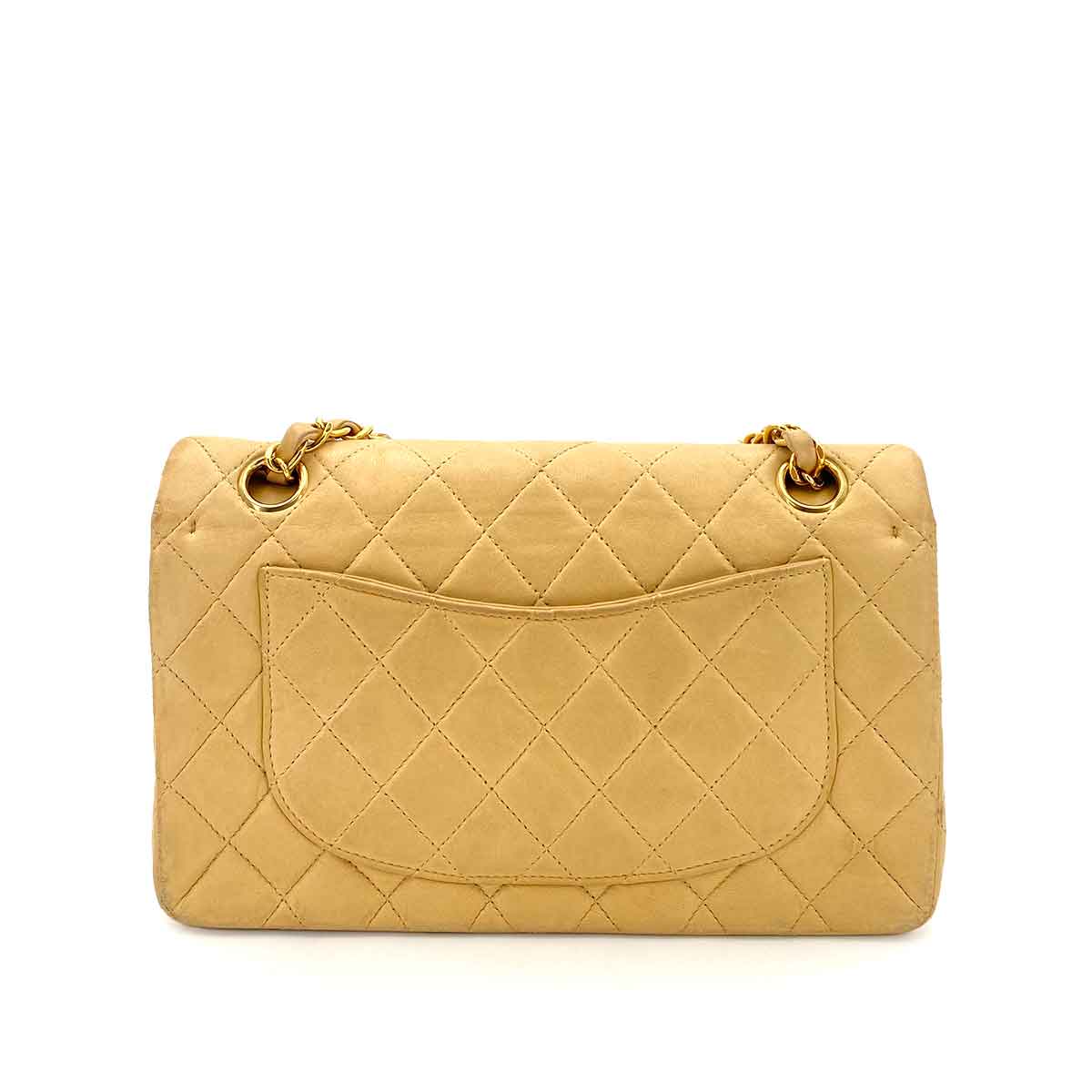 Chanel Chanel Vintage Classic Flap Small Beige Lambskin GHW #6 90243257