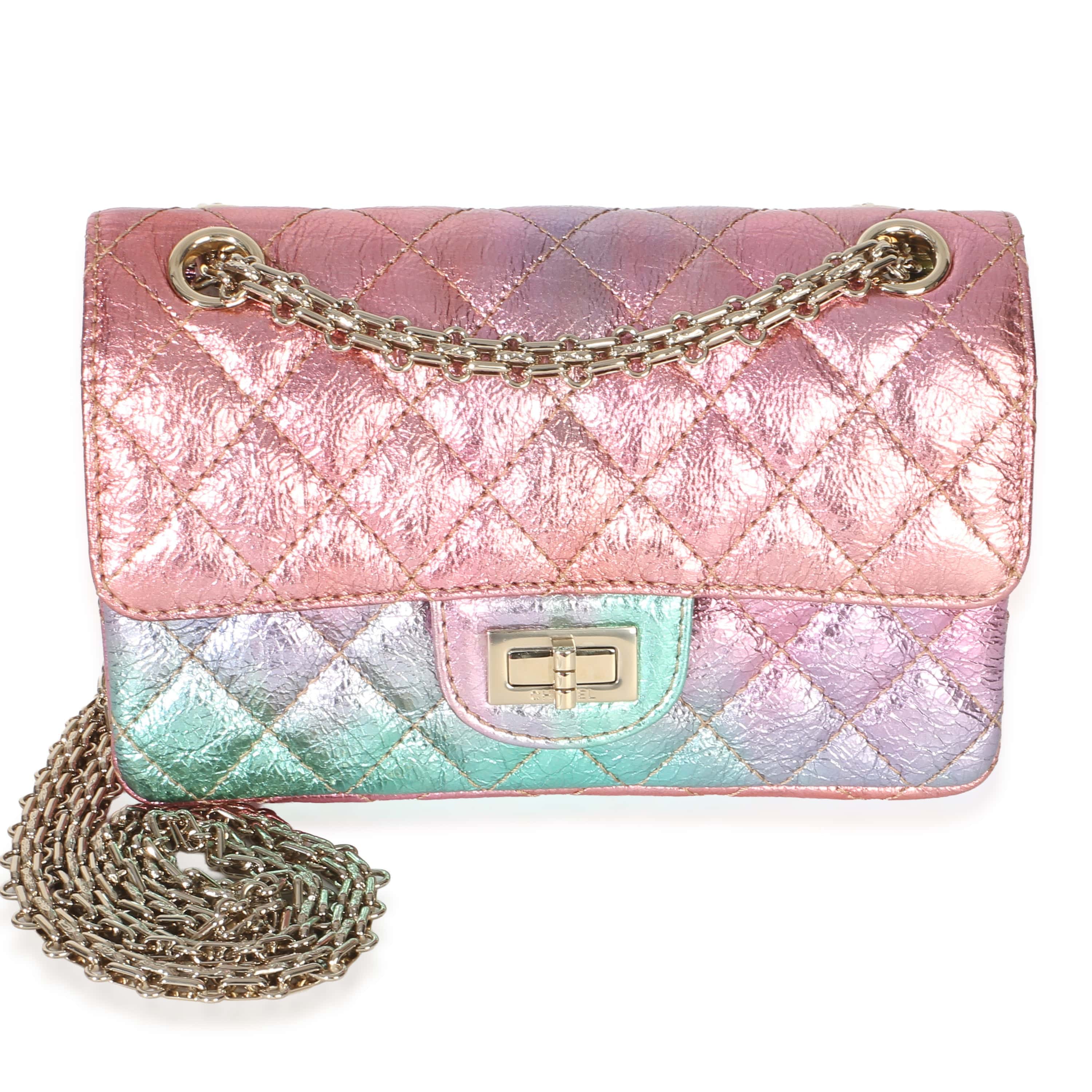 Chanel Multicolor Metallic Quilted Goatskin Mini Reissue 2.55 Flap Bag