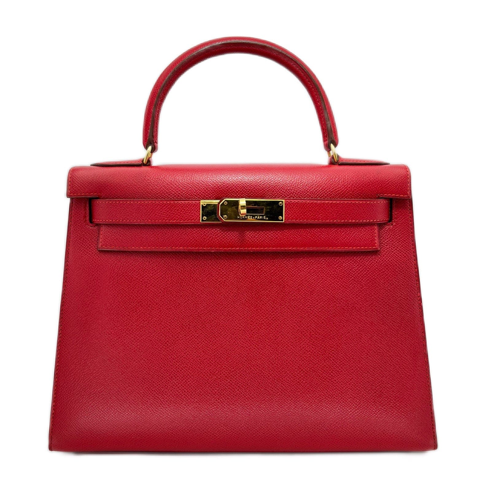 Chanel HERMES KELLY 28 SELLIER ROUGE VIF COUCHEVEL HAND BAG 〇U 90214030