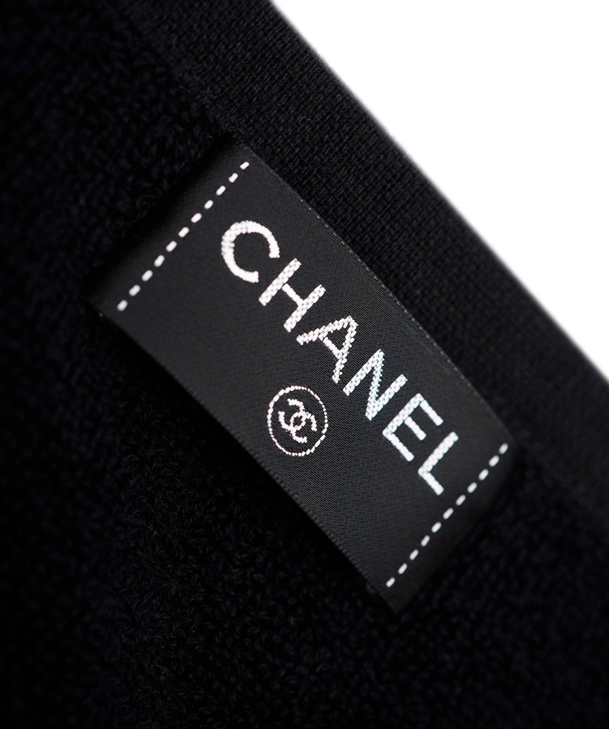 Chanel Chanel Black Terry CC Beach Towel ALL0836