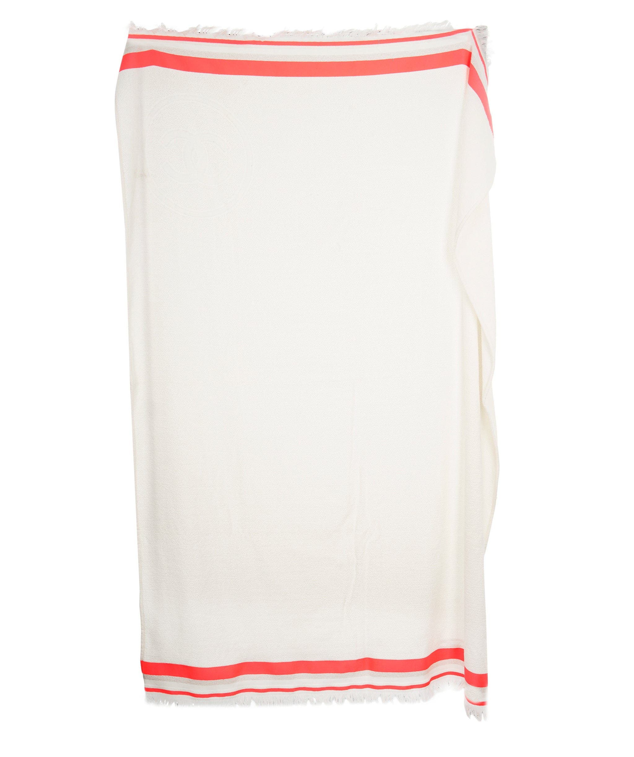 Chanel Chanel Fluorescent Pink & White Beach Towel AKL0037