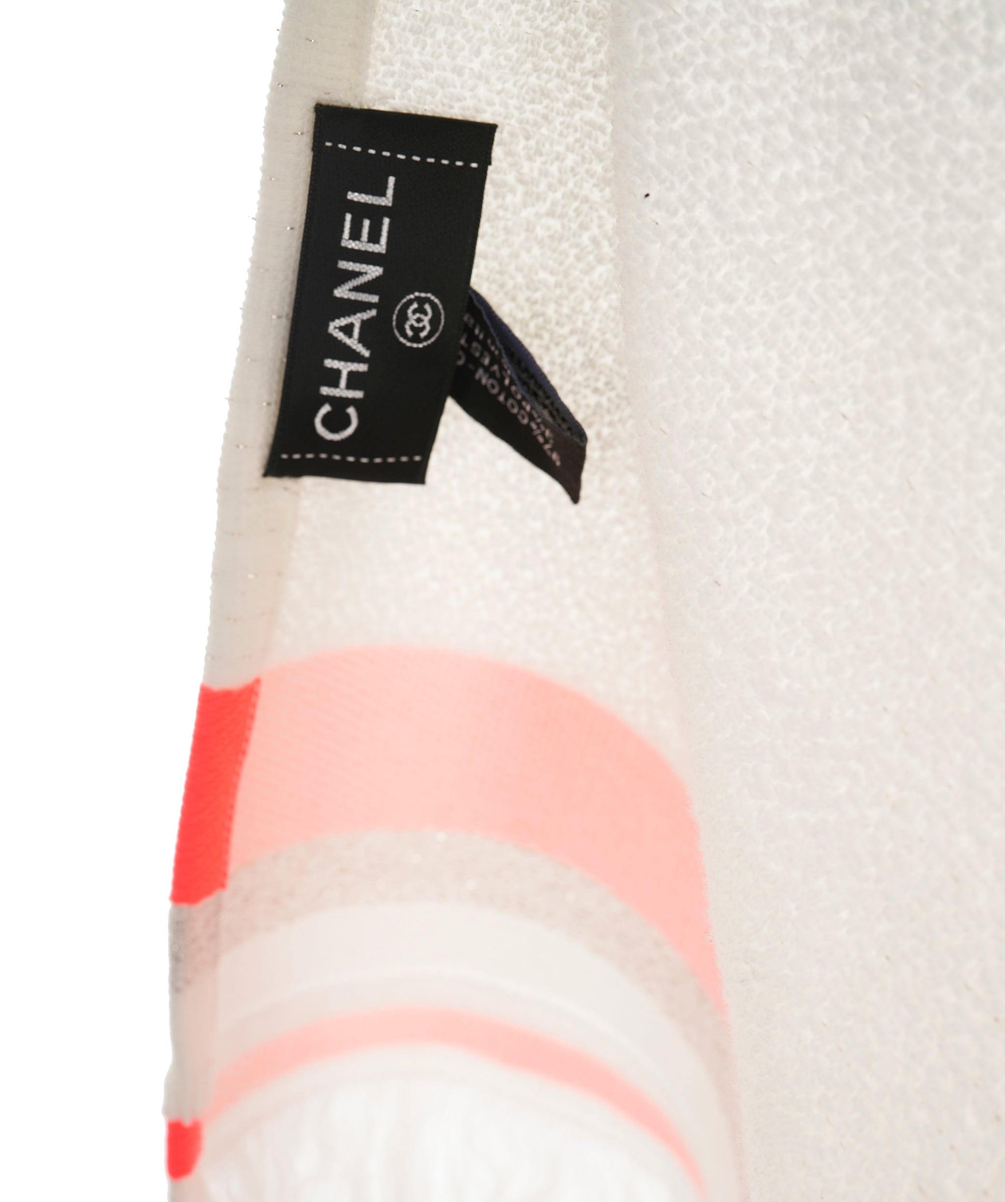 Chanel Chanel Fluorescent Pink & White Beach Towel AKL0037
