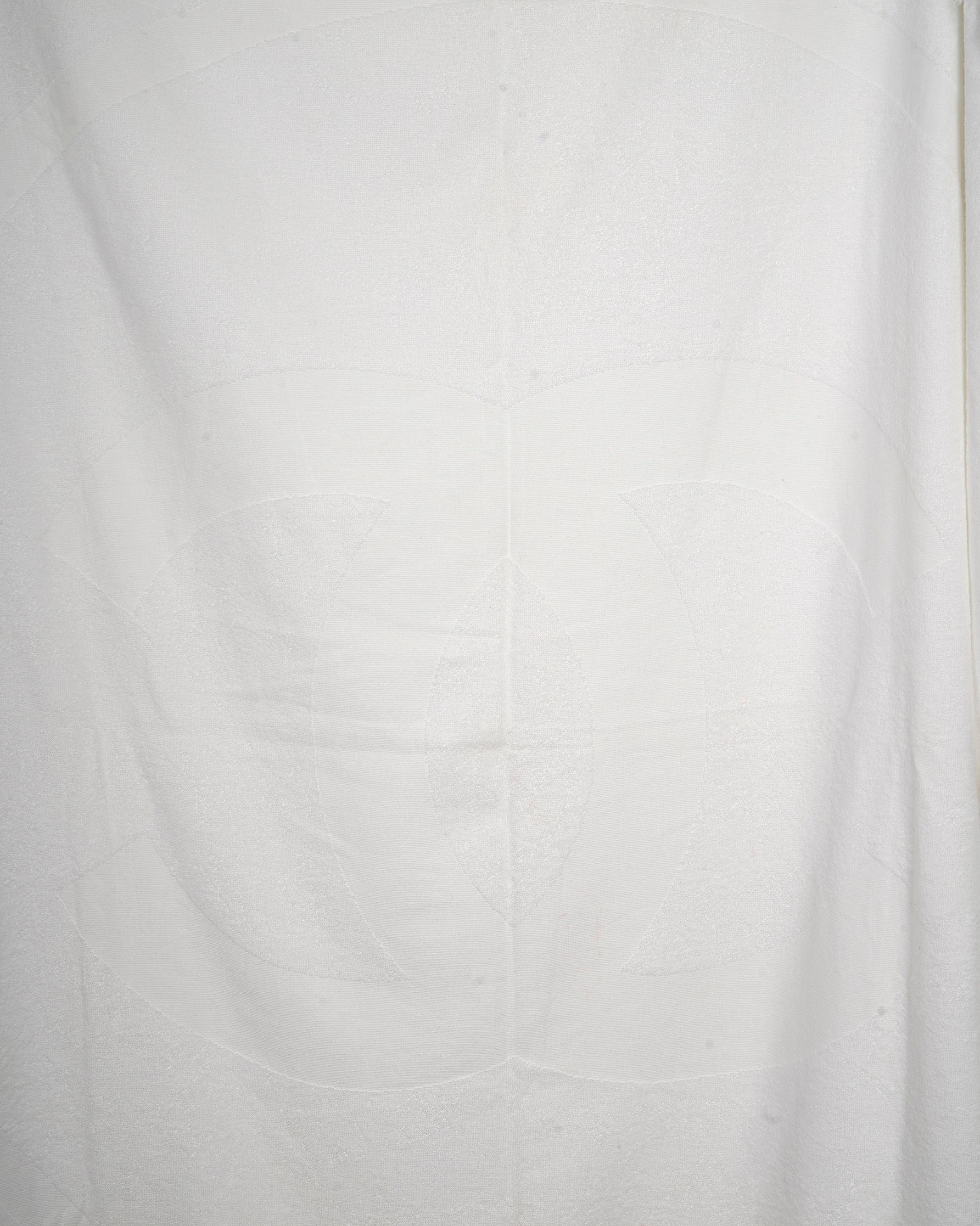 Chanel Chanel White Striped Edge Beach Towel AKL0038