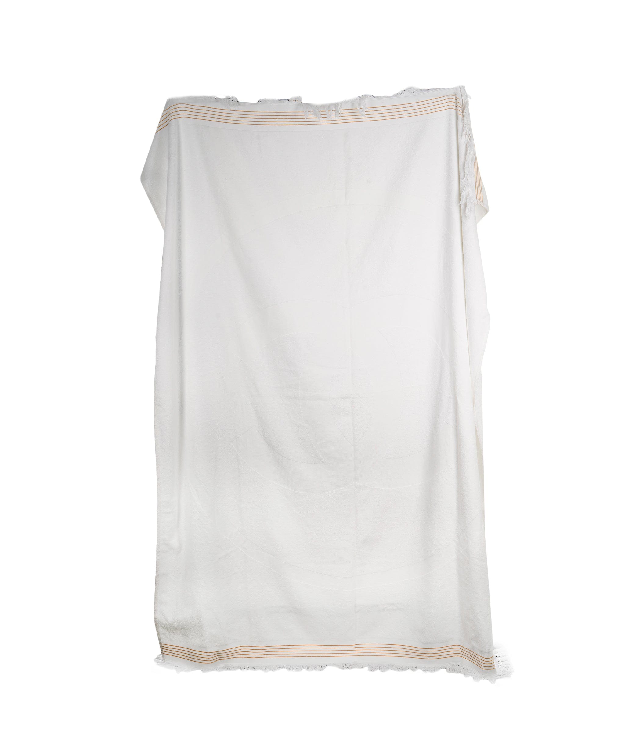 Chanel Chanel White Striped Edge Beach Towel AKL0038