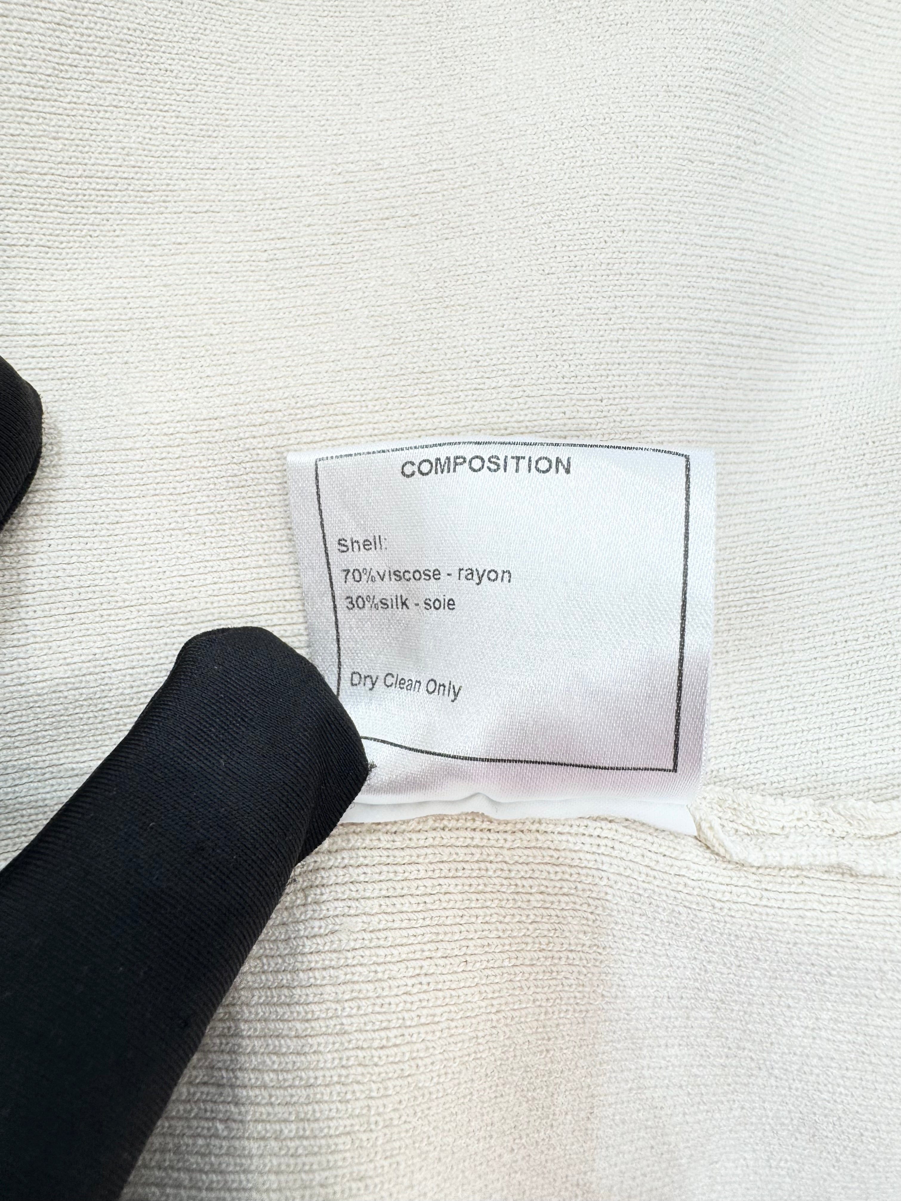 Chanel Chanel 2- Piece Cream Top and Cardigan Set Size 40